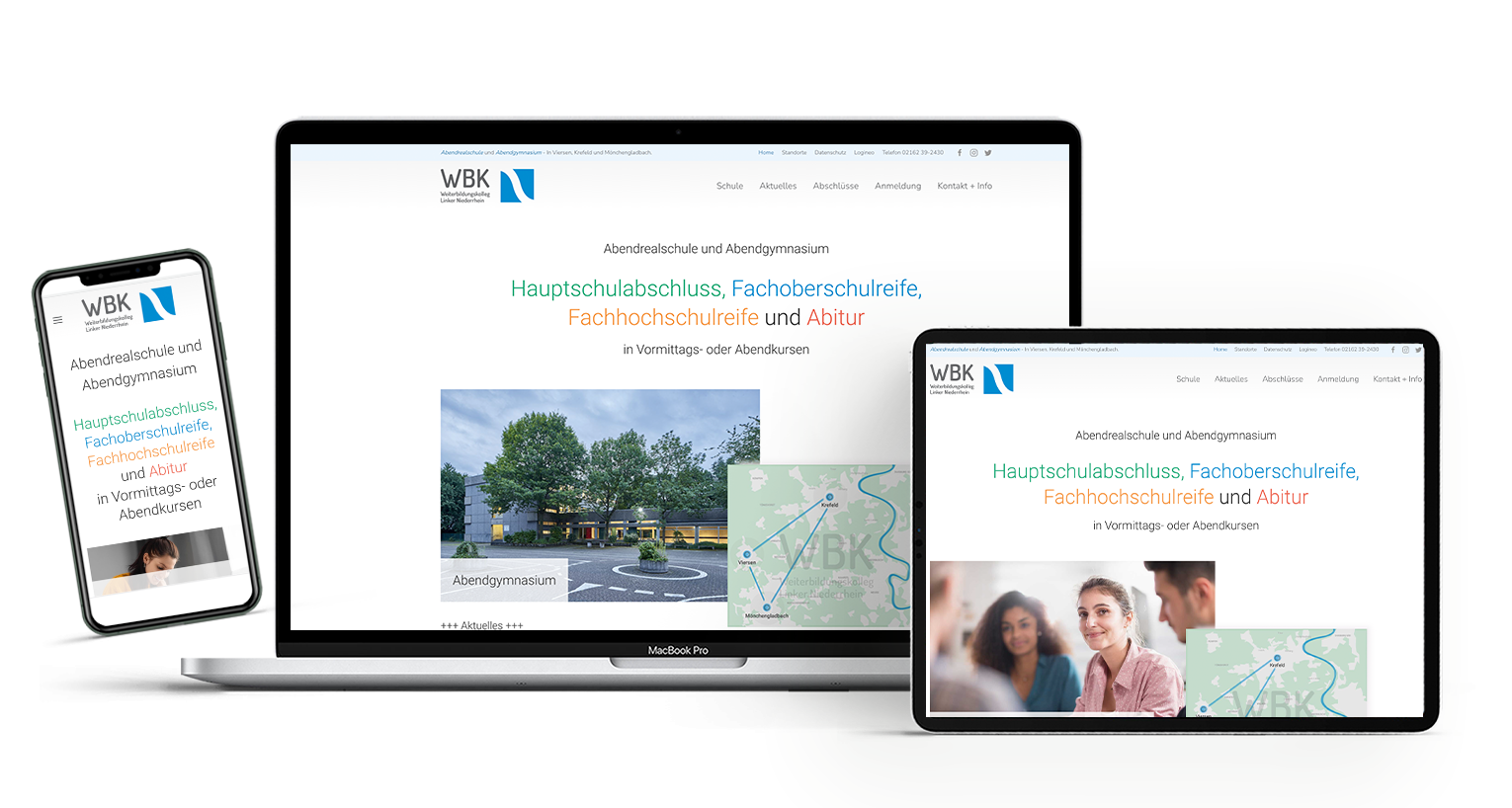 Schul-Website für WBK-Viersen