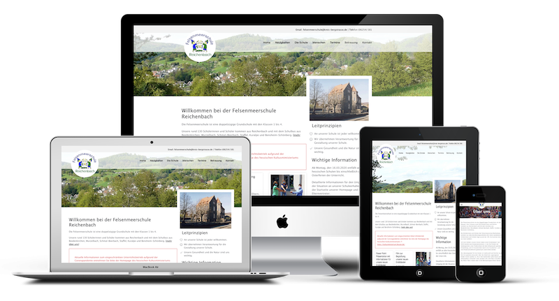Schul-Website für eine Grundschule