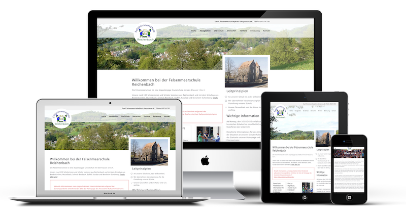 Schul-Website für eine Grundschule