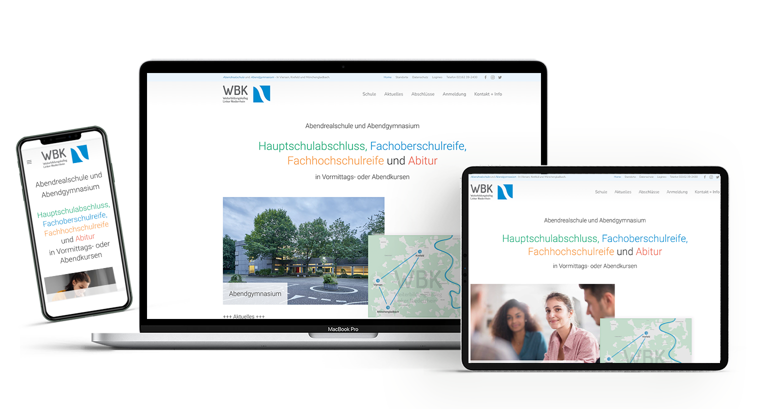 Schul-Website für WBK-Viersen